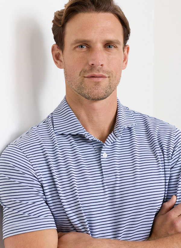 Albatross Stripe Cotton-Blend Piqué Polo