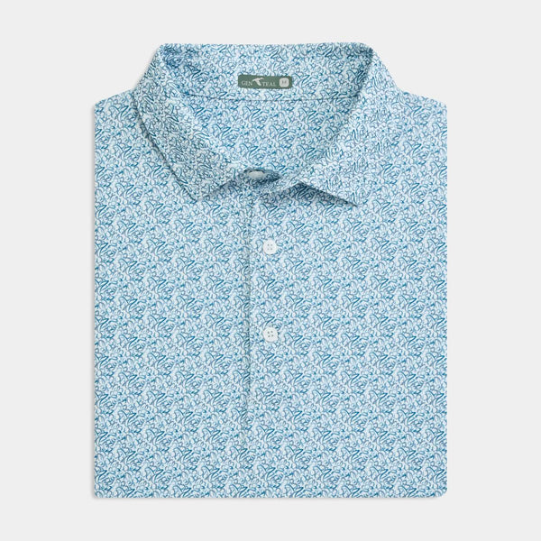 Mountain Berry Printed Performance Polo