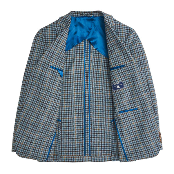 Di Pray Sky/Chocolate Multi Check Sport Coat