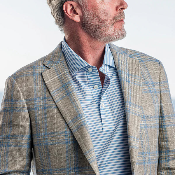 Fratelli Pelican Plaid Sport Coat