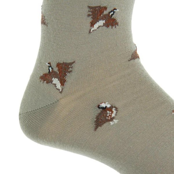 Quail Merino Wool Sock Linked Toe Mid-Calf
