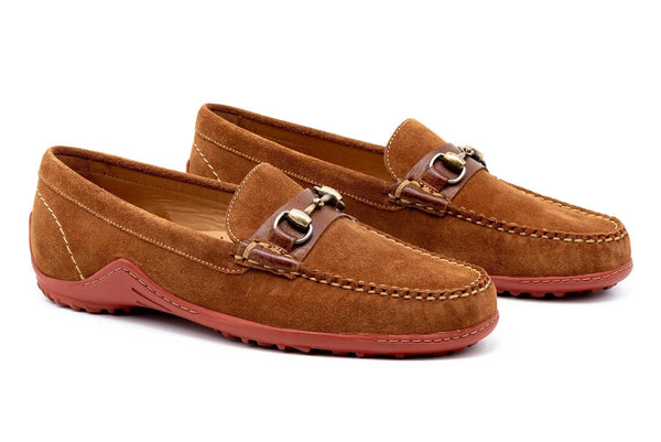 Bill Water Repellent Suede Horse Bit Loafer