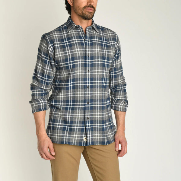 Saxe Plaid Flannel Shirt