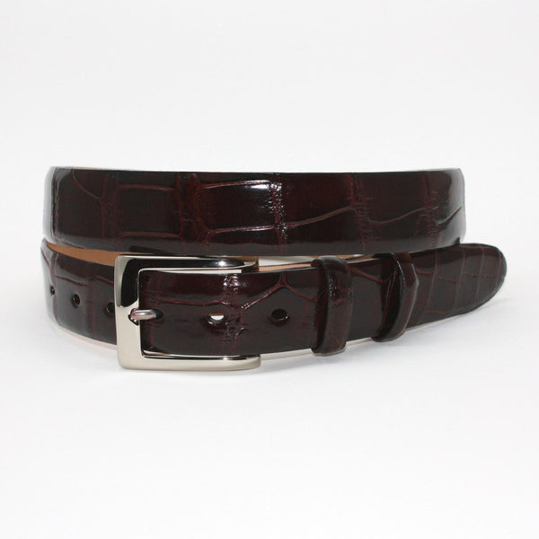 1 3/16" Genuine American Alligator Skin Belt