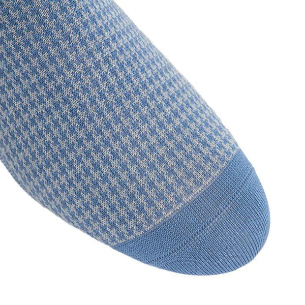 Houndstooth Linked Toe Cotton Sock Mid-Calf