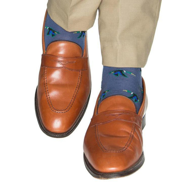 Mallard Fine Merino Wool Sock Linked Toe Mid-Calf