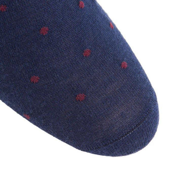 Dot Fine Merino Wool Sock Linked Toe Mid-Calf