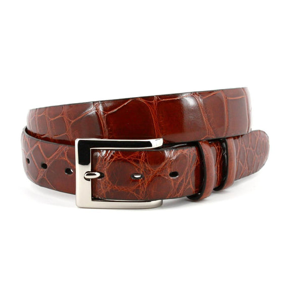 1 3/16" Genuine American Alligator Skin Belt