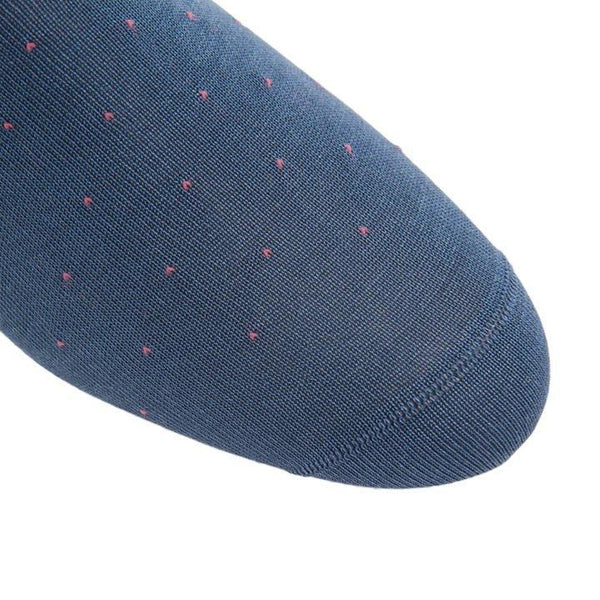 Pin Dot Cotton Sock Linked Toe Mid-Calf