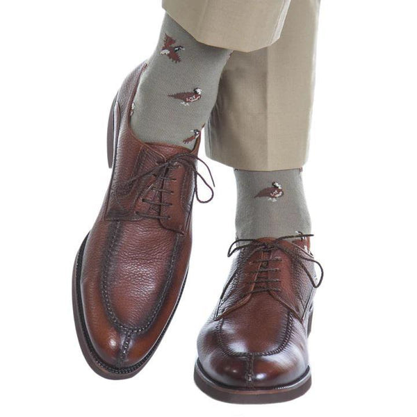 Quail Merino Wool Sock Linked Toe Mid-Calf